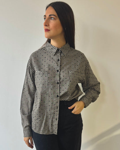 Camicia Quadriciosa Nera