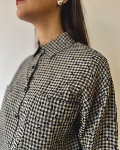 Camicia Quadriciosa Nera