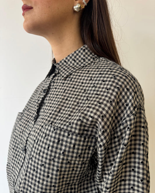 Camicia Quadriciosa Nera