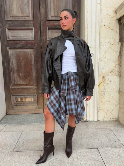 BOMBER ECOPELLE GINEVRA MARRONE