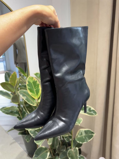 STIVALI PENELOPE IN ECOPELLE NERO