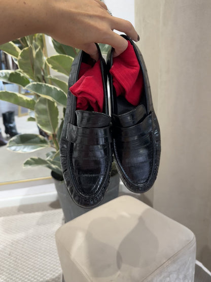 MOCASSINO LORA NERO LUCIDO